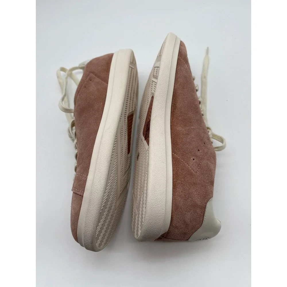 Tory Burch Howell Court Rose Pink Suede Sneakers Womens 11M 12849 Low Top Shoes